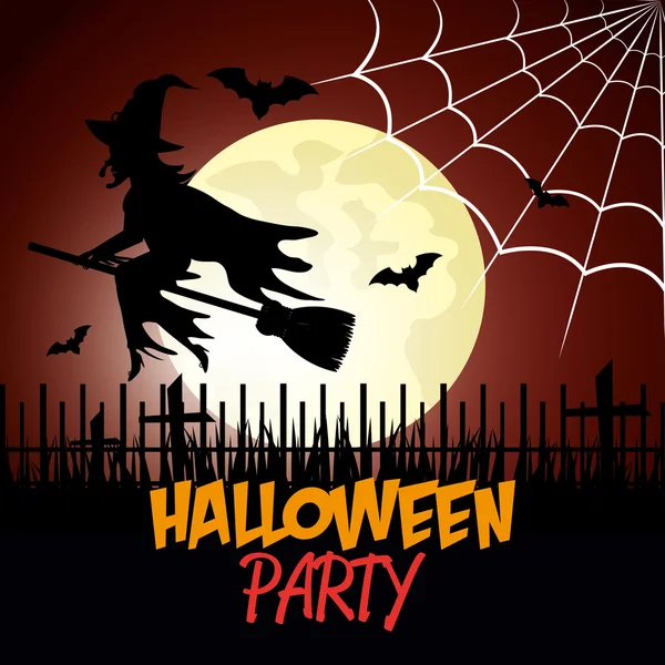 Halloween party design. — Stock Vector