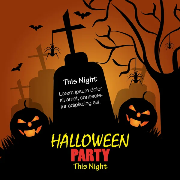 Halloween party design. — Stock Vector