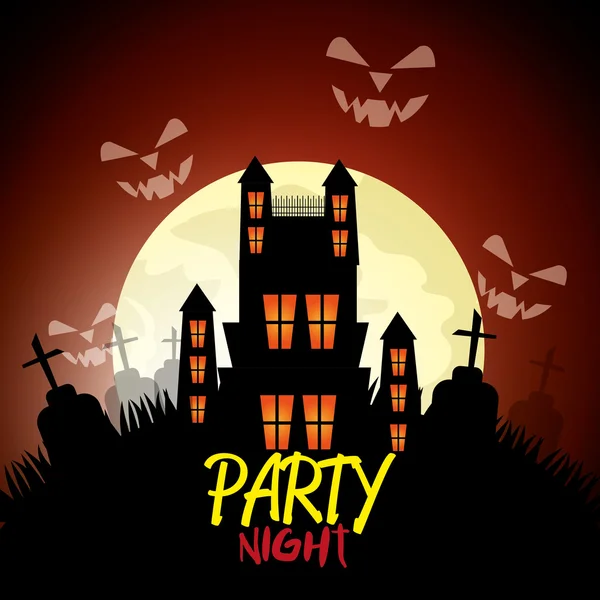 Halloween party design. — Stock Vector