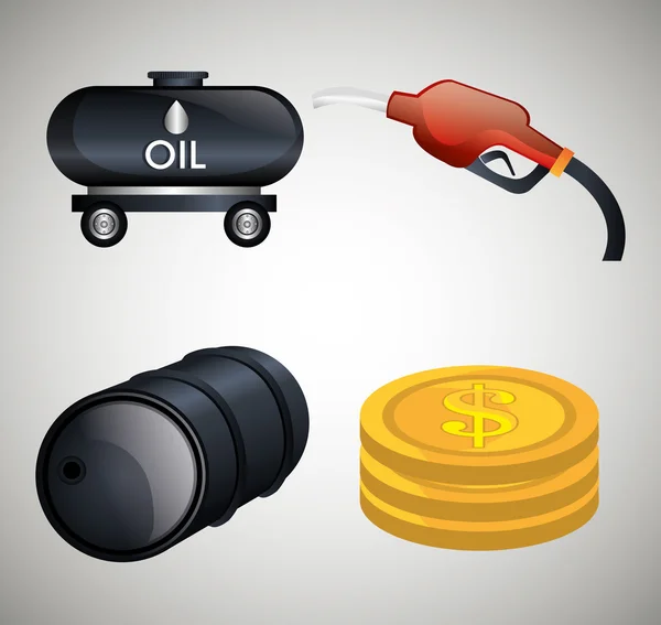 Olie-industrie ontwerp. — Stockvector