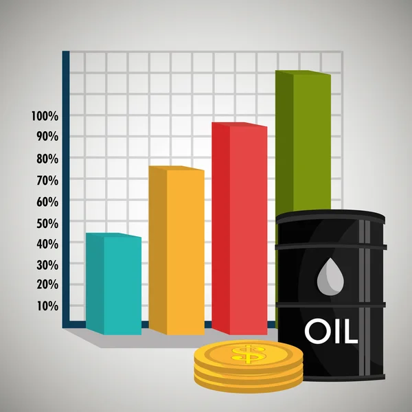 Проектирование нефтяной промышленности . — стоковый вектор