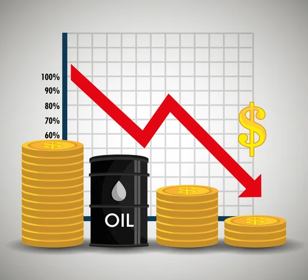 Projekt przemysł ropy naftowej. — Wektor stockowy