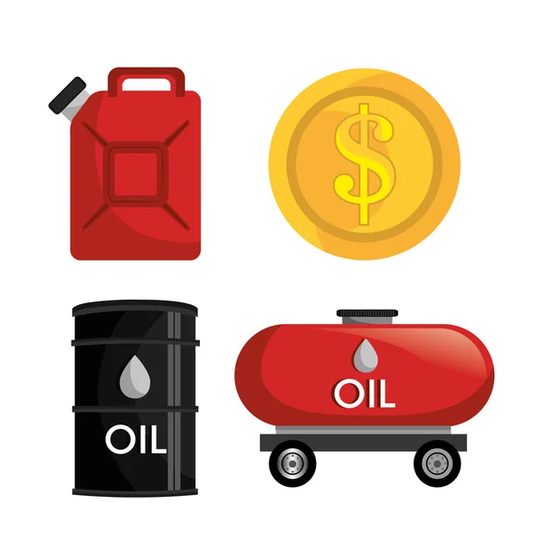 Návrh průmyslu ropy. — Stockový vektor