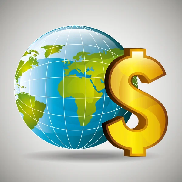 Diseño de economía global , — Vector de stock