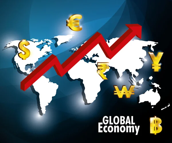 Diseño de economía global , — Vector de stock