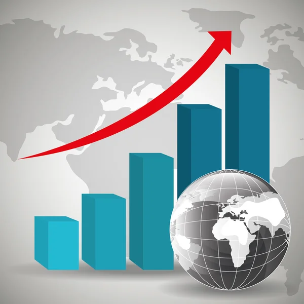 Concepção da economia global , — Vetor de Stock