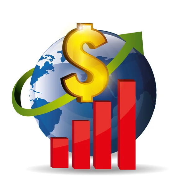 Diseño de economía global , — Vector de stock