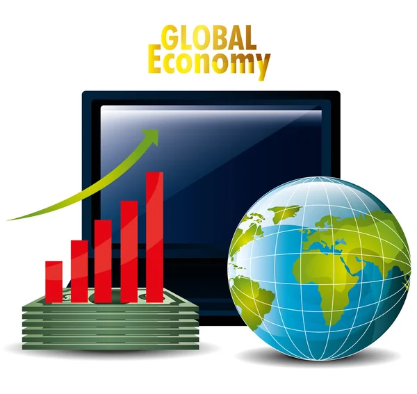 Diseño de economía global , — Vector de stock