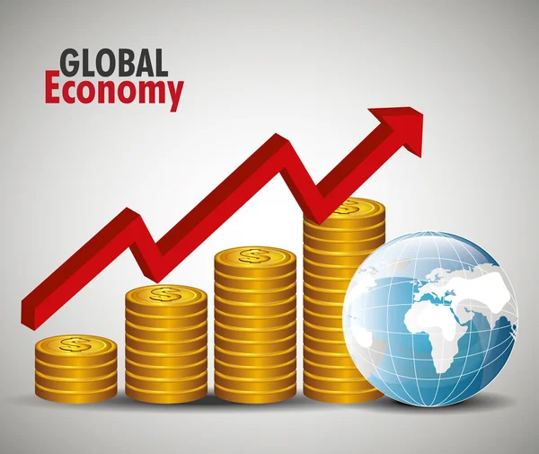 Globální ekonomika design, — Stockový vektor