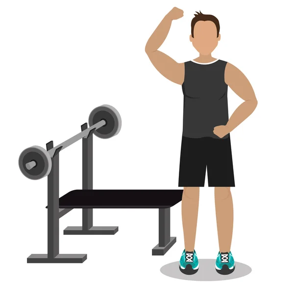 Fitnesz tervezés. — Stock Vector