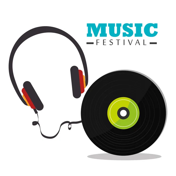 Design de festival de musique . — Image vectorielle