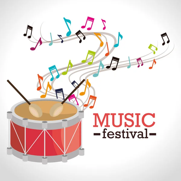 Musica festival design . — Vettoriale Stock