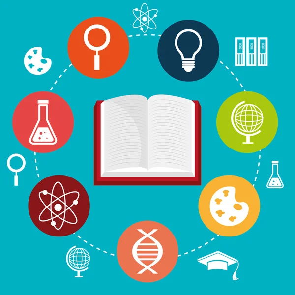 Elektronische onderwijs of e-leren — Stockvector