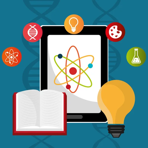 Elektronische onderwijs of e-leren — Stockvector