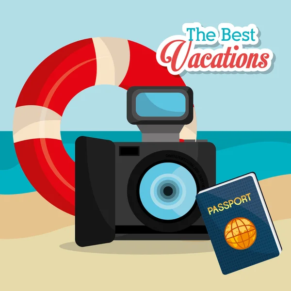 Summer vacation graphic — Stock Vector