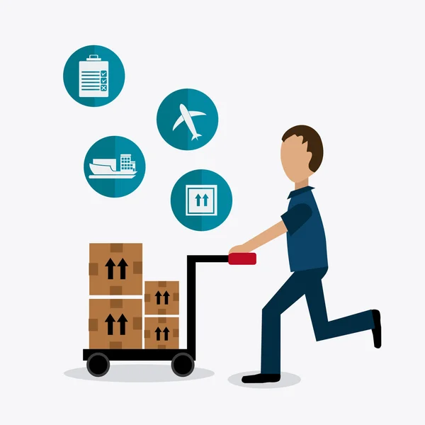 Services de livraison et logistique — Image vectorielle