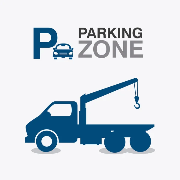 Parking zone graphic design — Stock Vector