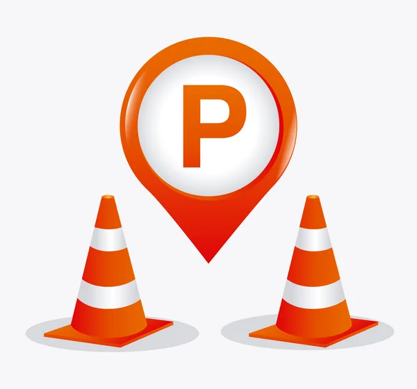 Parking zone graphic design — Stock Vector