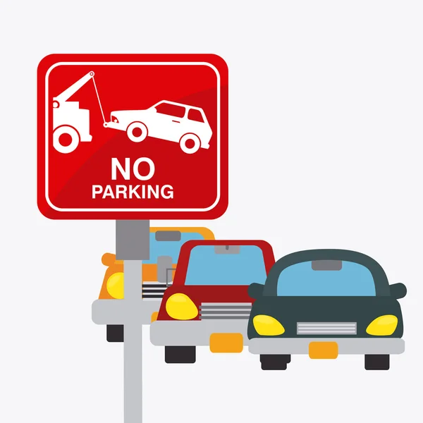 Parkovací zóny grafický design — Stockový vektor