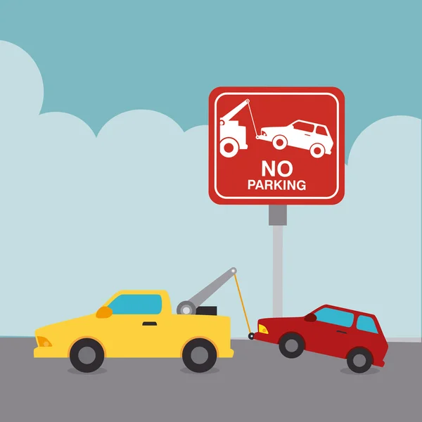 Parking zone graphic design — Stock Vector