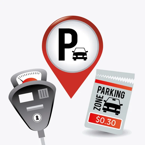 Parking zone graphic design — Stock Vector