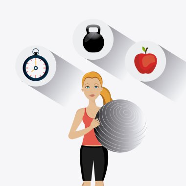 Fitness yaşam tarzı tasarım.