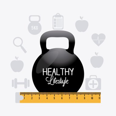 Fitness yaşam tarzı tasarım.