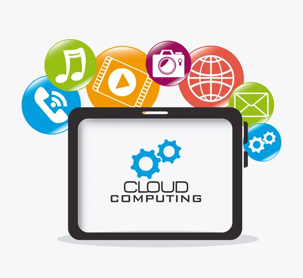 Conception de Cloud Computing . — Image vectorielle