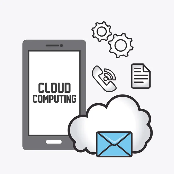 Cloud Computing design. — Stock vektor