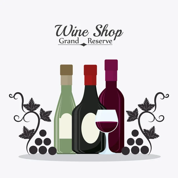 Wine shop design. — 스톡 벡터