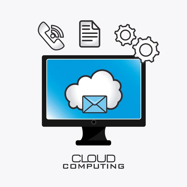 Conception de Cloud Computing . — Image vectorielle