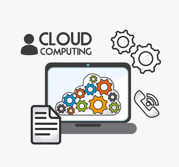 Cloud Computing design. — Stock vektor