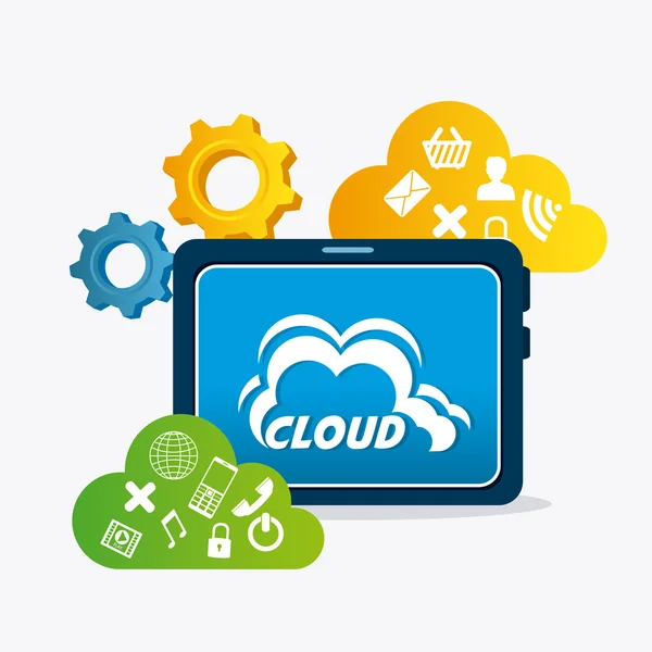 Cloud Computing Design. — Stockvektor