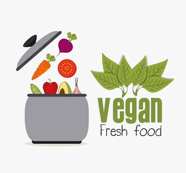 Vegan food ontwerp. — Stockvector