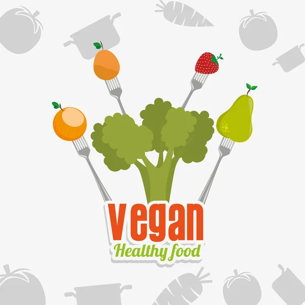 Vegan food design. — Stock Vector