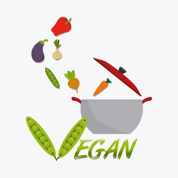 Design de alimentos vegan . —  Vetores de Stock