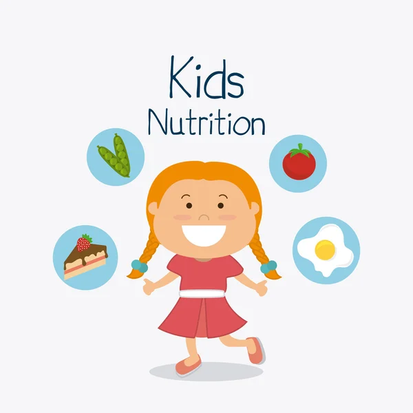 Kids nutrition design. — Stock Vector