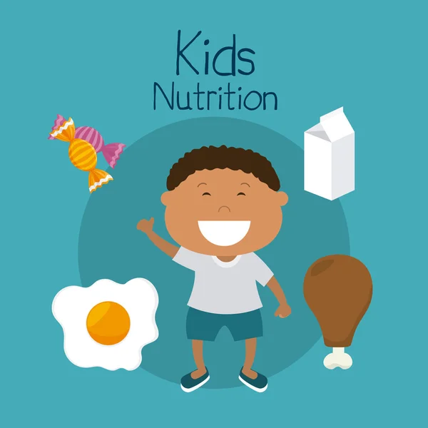 Ernährungsdesign für Kinder. — Stockvektor