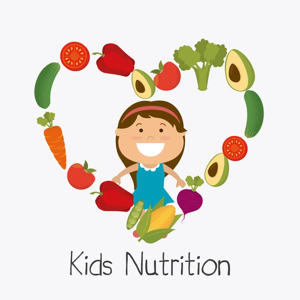 Kids nutrition design. — Stock Vector