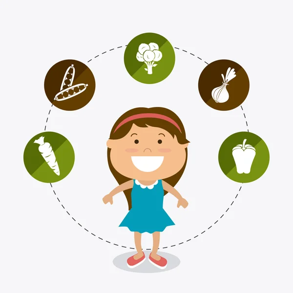 Conception de nutrition pour enfants . — Image vectorielle