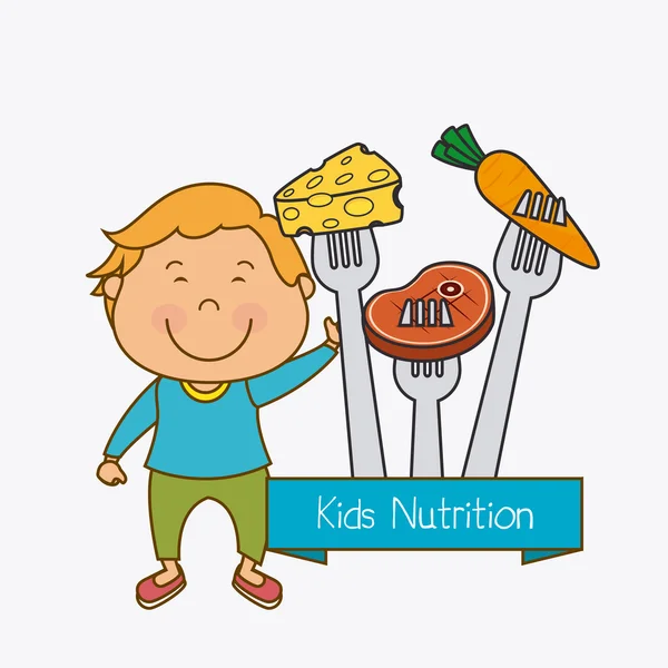 Kids nutrition design. — Stock Vector