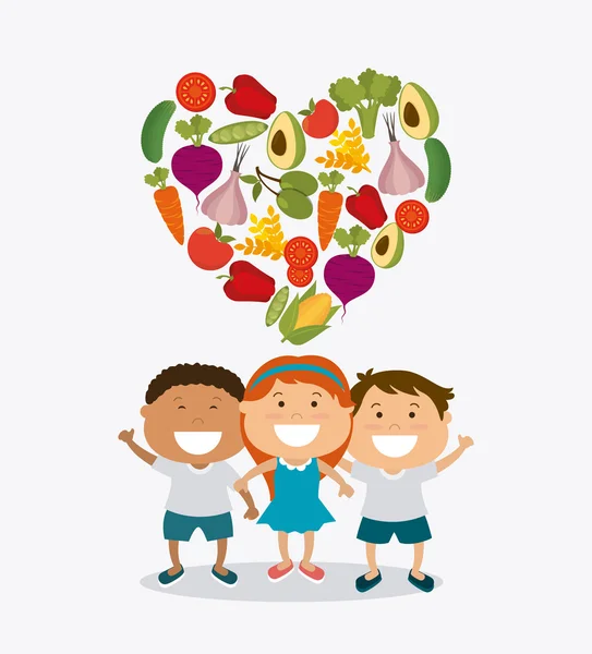 Diseño de nutrición para niños . — Vector de stock