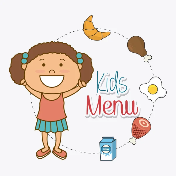 Diseño de nutrición para niños . — Vector de stock