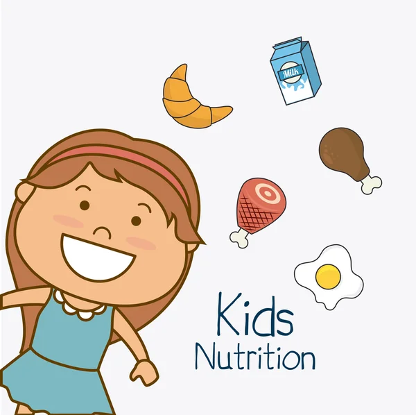 Kids nutrition design. — Stock Vector