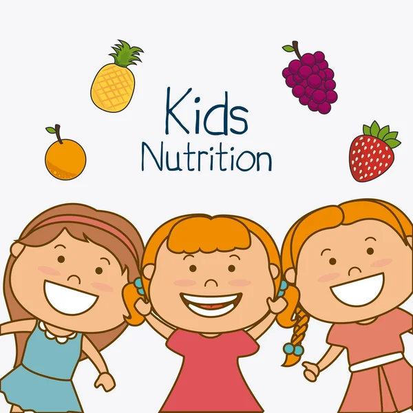 Kids nutrition design. — Stock Vector