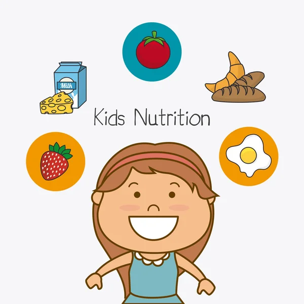 Diseño de nutrición para niños . — Archivo Imágenes Vectoriales