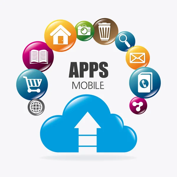 Design mobiler Apps. — Stockvektor