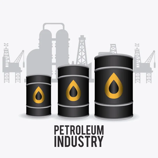 Projeto da indústria petrolífera . —  Vetores de Stock