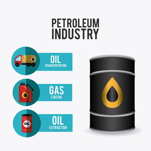 Projeto da indústria petrolífera . —  Vetores de Stock