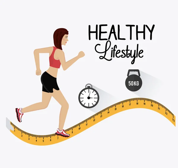 Healthy lifestyle design. — Stock Vector